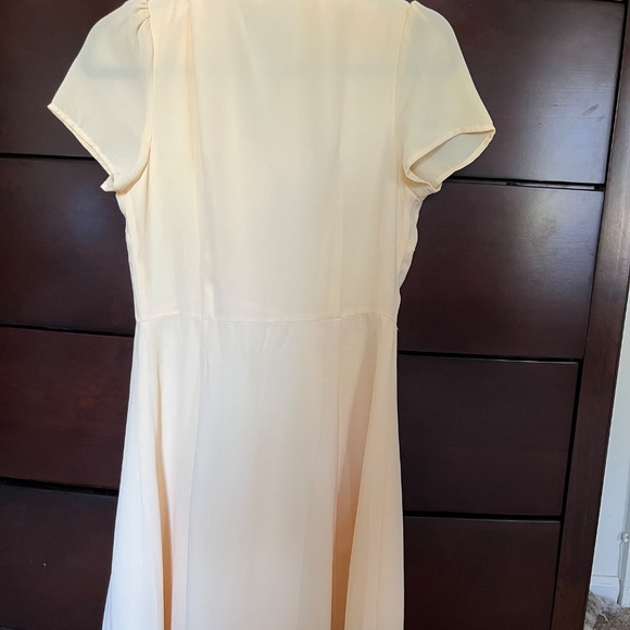 NWOT Rihoas Yellow Button Down Shirt Mini Dress - Picture 5 of 7